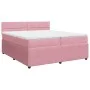 Boxspringbett mit rosa Samtmatratze 200x200 cm von , Betten und Lattenroste - Ref: Foro24-3287835, Preis: 693,41 €, Rabatt: %