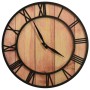 Brown and black MDF and iron wall clock 39 cm by vidaXL, Wall clocks - Ref: Foro24-325172, Price: 39,59 €, Discount: %