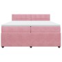 Boxspringbett mit rosa Samtmatratze 200x200 cm von , Betten und Lattenroste - Ref: Foro24-3287835, Preis: 728,43 €, Rabatt: %