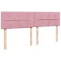 Box spring bed with a pink velvet mattress 200x200 cm by , Beds and slatted bases - Ref: Foro24-3287835, Price: 647,89 €, Dis...