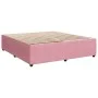 Box spring bed with a pink velvet mattress 200x200 cm by , Beds and slatted bases - Ref: Foro24-3287835, Price: 647,89 €, Dis...