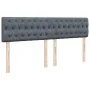 Dark gray velvet box spring bed with mattress 200x200 cm by , Beds and slatted bases - Ref: Foro24-3287837, Price: 766,80 €, ...