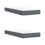 Dark gray velvet box spring bed with mattress 200x200 cm by , Beds and slatted bases - Ref: Foro24-3287837, Price: 766,80 €, ...