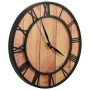 Brown and black MDF and iron wall clock 39 cm by vidaXL, Wall clocks - Ref: Foro24-325172, Price: 39,59 €, Discount: %