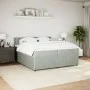 Box spring bed with light gray velvet mattress 200x200 cm by , Beds and slatted bases - Ref: Foro24-3287842, Price: 695,64 €,...