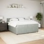 Cama box spring con colchón terciopelo gris claro 200x200 cm de , Camas y somieres - Ref: Foro24-3287842, Precio: 695,42 €, D...