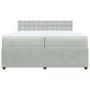 Box spring bed with light gray velvet mattress 200x200 cm by , Beds and slatted bases - Ref: Foro24-3287842, Price: 695,64 €,...