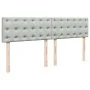 Box spring bed with light gray velvet mattress 200x200 cm by , Beds and slatted bases - Ref: Foro24-3287842, Price: 695,64 €,...