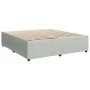 Box spring bed with light gray velvet mattress 200x200 cm by , Beds and slatted bases - Ref: Foro24-3287842, Price: 695,64 €,...