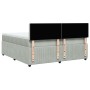 Box spring bed with light gray velvet mattress 200x200 cm by , Beds and slatted bases - Ref: Foro24-3287842, Price: 694,89 €,...