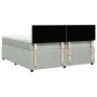 Box spring bed with light gray velvet mattress 200x200 cm by , Beds and slatted bases - Ref: Foro24-3287842, Price: 695,64 €,...