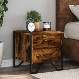 Bedside tables 2 units smoked oak engineered wood 40x41x40 cm by , Nightstands - Ref: Foro24-848509, Price: 69,67 €, Discount: %