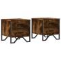 Mesitas noche 2 uds madera ingeniería roble ahumado 40x41x40 cm de , Mesitas de noche - Ref: Foro24-848509, Precio: 70,68 €, ...