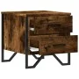 Bedside tables 2 units smoked oak engineered wood 40x41x40 cm by , Nightstands - Ref: Foro24-848509, Price: 69,55 €, Discount: %
