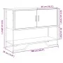 Engineered wood gray Sonoma console table 100x35x74.5 cm by , Side tables - Ref: Foro24-848537, Price: 72,04 €, Discount: %