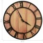 Braune und schwarze Wanduhr aus MDF und Eisen, 39 cm von vidaXL, Wanduhren - Ref: Foro24-325172, Preis: 37,10 €, Rabatt: %