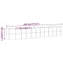 Steel flower bed silver powder coated planter 440x80x68 cm by vidaXL, Pots and planters - Ref: Foro24-318972, Price: 162,53 €...