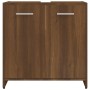 Badezimmerschrank aus braunem Eichensperrholz, 60 x 33 x 60 cm von vidaXL, Badezimmermöbel - Ref: Foro24-815527, Preis: 39,08...