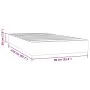 Colchón de muelles ensacados terciopelo rosa 90x210x20 cm de , Colchones - Ref: Foro24-4016569, Precio: 129,07 €, Descuento: %