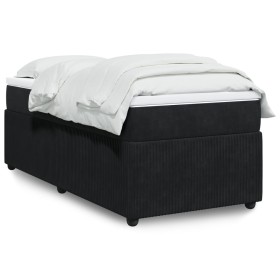 Cama box spring con colchón cuero sintético negro 90x190 cm de , Camas y somieres - Ref: Foro24-3285610, Precio: 300,01 €, De...