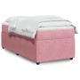 Box spring bed with a pink velvet mattress 90x200 cm by , Beds and slatted bases - Ref: Foro24-3285619, Price: 300,77 €, Disc...