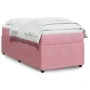 Box spring bed with a pink velvet mattress 90x200 cm by , Beds and slatted bases - Ref: Foro24-3285619, Price: 310,81 €, Disc...