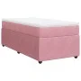 Box spring bed with a pink velvet mattress 90x200 cm by , Beds and slatted bases - Ref: Foro24-3285619, Price: 310,81 €, Disc...