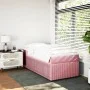 Box spring bed with a pink velvet mattress 90x200 cm by , Beds and slatted bases - Ref: Foro24-3285619, Price: 310,81 €, Disc...