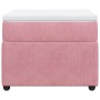 Box spring bed with a pink velvet mattress 90x200 cm by , Beds and slatted bases - Ref: Foro24-3285619, Price: 300,77 €, Disc...