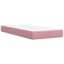 Box spring bed with a pink velvet mattress 90x200 cm by , Beds and slatted bases - Ref: Foro24-3285619, Price: 310,81 €, Disc...
