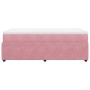 Box spring bed with a pink velvet mattress 90x200 cm by , Beds and slatted bases - Ref: Foro24-3285619, Price: 300,77 €, Disc...