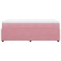 Box spring bed with a pink velvet mattress 90x200 cm by , Beds and slatted bases - Ref: Foro24-3285619, Price: 310,81 €, Disc...