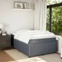 Dark gray velvet box spring bed with mattress 120x190 cm by , Beds and slatted bases - Ref: Foro24-3285627, Price: 429,84 €, ...