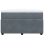 Dark gray velvet box spring bed with mattress 120x190 cm by , Beds and slatted bases - Ref: Foro24-3285627, Price: 429,84 €, ...