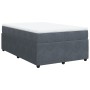 Dark gray velvet box spring bed with mattress 120x200 cm by , Beds and slatted bases - Ref: Foro24-3285633, Price: 400,64 €, ...