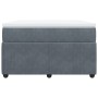 Dark gray velvet box spring bed with mattress 120x200 cm by , Beds and slatted bases - Ref: Foro24-3285633, Price: 400,64 €, ...
