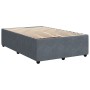 Dark gray velvet box spring bed with mattress 120x200 cm by , Beds and slatted bases - Ref: Foro24-3285633, Price: 400,64 €, ...