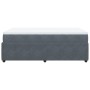 Dark gray velvet box spring bed with mattress 120x200 cm by , Beds and slatted bases - Ref: Foro24-3285633, Price: 400,64 €, ...