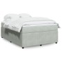 Box spring bed with light gray velvet mattress 140x190 cm by , Beds and slatted bases - Ref: Foro24-3285638, Price: 450,57 €,...