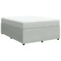 Cama box spring con colchón terciopelo gris claro 140x190 cm de , Camas y somieres - Ref: Foro24-3285638, Precio: 444,36 €, D...