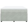 Box spring bed with light gray velvet mattress 140x190 cm by , Beds and slatted bases - Ref: Foro24-3285638, Price: 450,57 €,...
