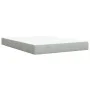 Cama box spring con colchón terciopelo gris claro 140x190 cm de , Camas y somieres - Ref: Foro24-3285638, Precio: 444,36 €, D...