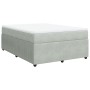 Box spring bed with light gray velvet mattress 140x200 cm by , Beds and slatted bases - Ref: Foro24-3285644, Price: 447,18 €,...