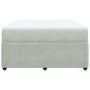 Box spring bed with light gray velvet mattress 140x200 cm by , Beds and slatted bases - Ref: Foro24-3285644, Price: 447,18 €,...
