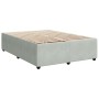 Box spring bed with light gray velvet mattress 140x200 cm by , Beds and slatted bases - Ref: Foro24-3285644, Price: 447,18 €,...