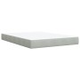 Box spring bed with light gray velvet mattress 140x200 cm by , Beds and slatted bases - Ref: Foro24-3285644, Price: 447,18 €,...