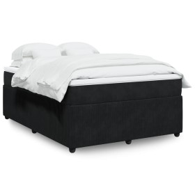 Boxspringbett mit schwarzer Samtmatratze 140x200 cm. von , Betten und Lattenroste - Ref: Foro24-3285646, Preis: 504,63 €, Rab...