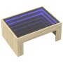 Coffee table with Infinity LED Sonoma oak 70x50x30 cm by , Coffee table - Ref: Foro24-847611, Price: 86,12 €, Discount: %