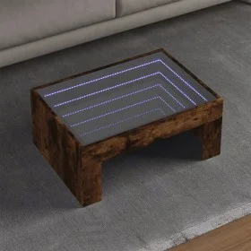 Coffee table with Infinity LED smoked oak 70x50x30 cm by , Coffee table - Ref: Foro24-847613, Price: 89,99 €, Discount: %