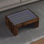 Coffee table with Infinity LED smoked oak 70x50x30 cm by , Coffee table - Ref: Foro24-847613, Price: 91,26 €, Discount: %